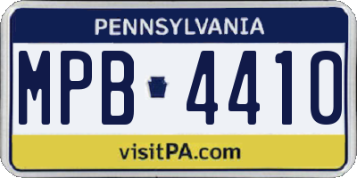 PA license plate MPB4410