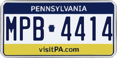 PA license plate MPB4414