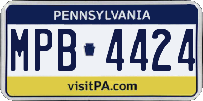 PA license plate MPB4424