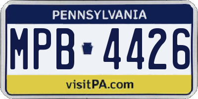 PA license plate MPB4426