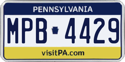 PA license plate MPB4429