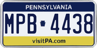 PA license plate MPB4438