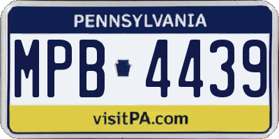 PA license plate MPB4439