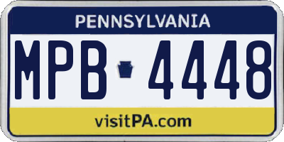 PA license plate MPB4448