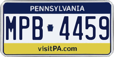 PA license plate MPB4459