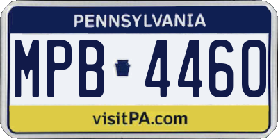 PA license plate MPB4460