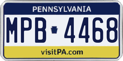 PA license plate MPB4468