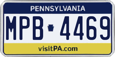 PA license plate MPB4469