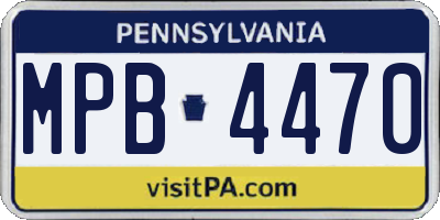 PA license plate MPB4470