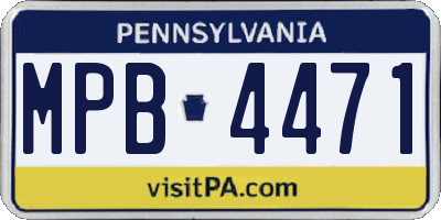PA license plate MPB4471
