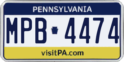 PA license plate MPB4474