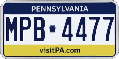 PA license plate MPB4477
