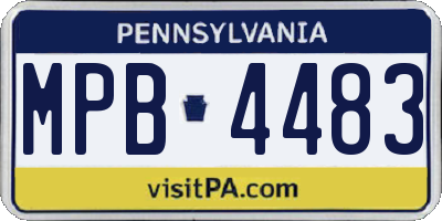 PA license plate MPB4483