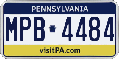 PA license plate MPB4484