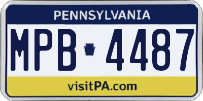 PA license plate MPB4487