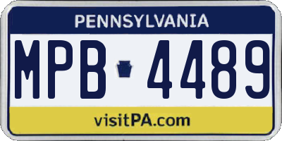 PA license plate MPB4489