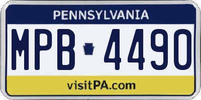 PA license plate MPB4490