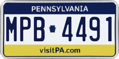 PA license plate MPB4491