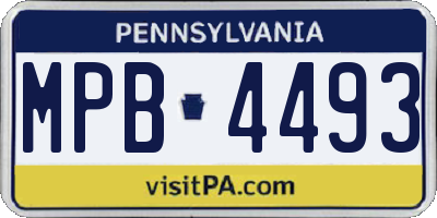 PA license plate MPB4493
