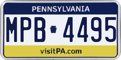 PA license plate MPB4495