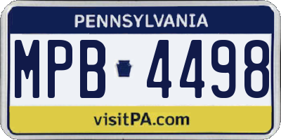 PA license plate MPB4498