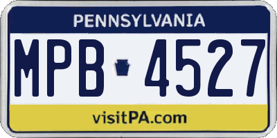 PA license plate MPB4527