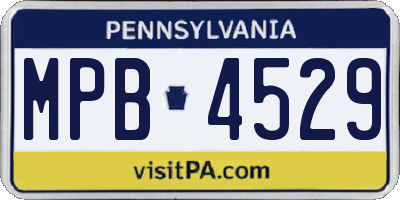 PA license plate MPB4529