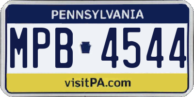 PA license plate MPB4544