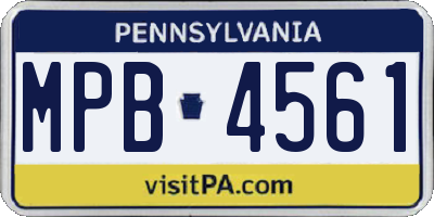 PA license plate MPB4561