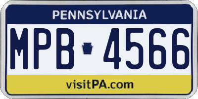 PA license plate MPB4566