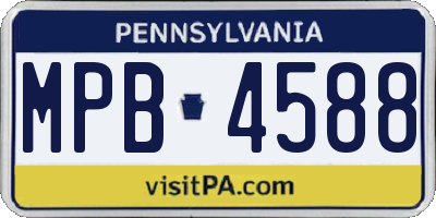 PA license plate MPB4588