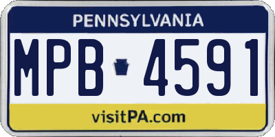 PA license plate MPB4591