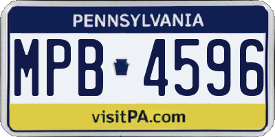 PA license plate MPB4596
