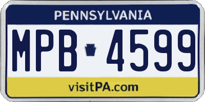 PA license plate MPB4599