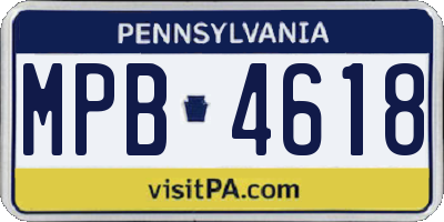 PA license plate MPB4618