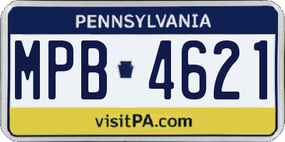 PA license plate MPB4621