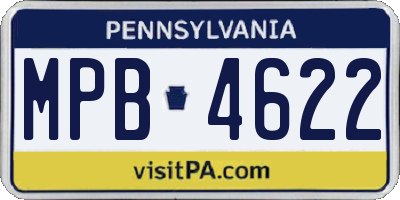 PA license plate MPB4622