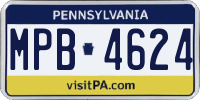 PA license plate MPB4624