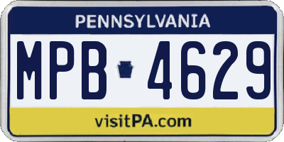 PA license plate MPB4629