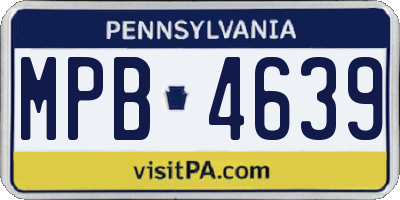 PA license plate MPB4639