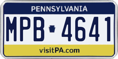 PA license plate MPB4641