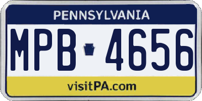 PA license plate MPB4656