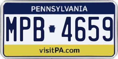 PA license plate MPB4659