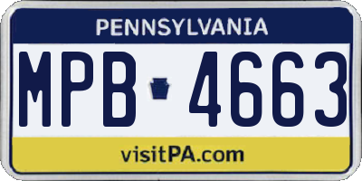 PA license plate MPB4663