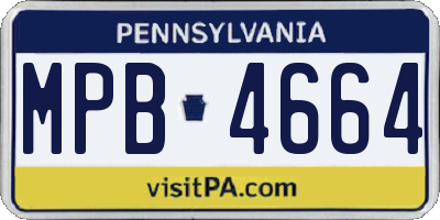 PA license plate MPB4664