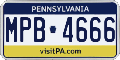 PA license plate MPB4666