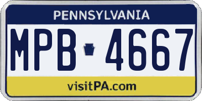 PA license plate MPB4667