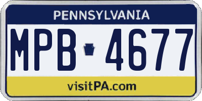 PA license plate MPB4677