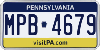 PA license plate MPB4679