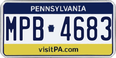 PA license plate MPB4683